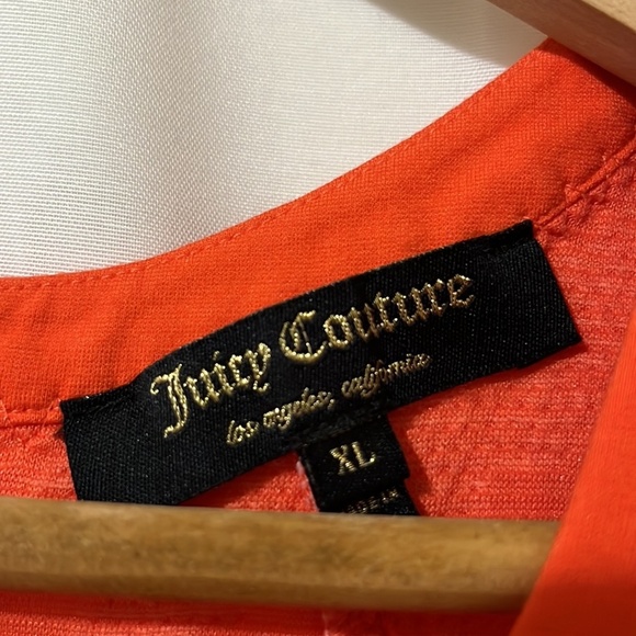Juicy Couture Orange with White Flowers Sleeveless Pleated Skirt Dress a267 - Picture 2 of 4